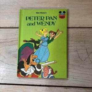 Disney Grolier Vintage 1980s Peter Pan and Wendy Children's Book
